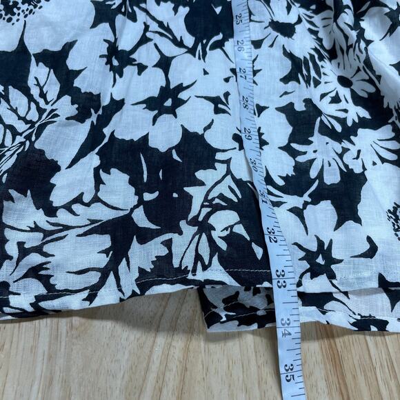 Faithfull the Brand NWT La Pineta Mini Dress Size 4 100% Linen Side Cutouts - Picture 9 of 11